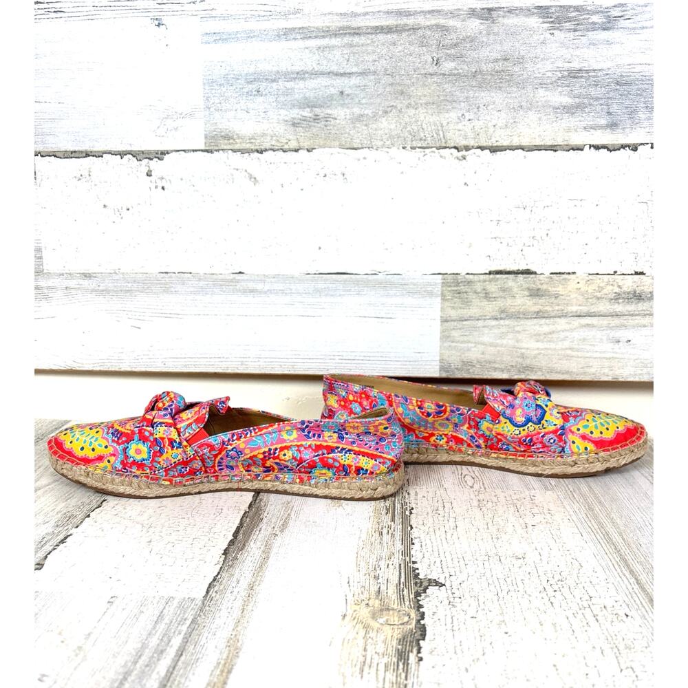 Talbots Womens 7.5 Multicolor Izzy Knot Medallion Slip-On Espadrille Shoes NEW - Picture 5 of 9